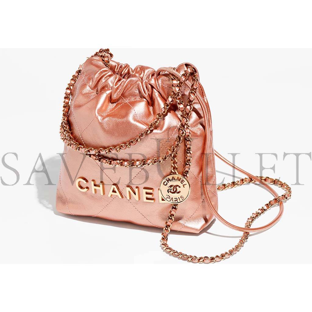 CHANEL 22 MINI HANDBAG AS3980 B10691 NN728 (20*19*6cm)